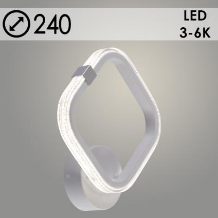 Бра DK6355A/1 WT+CR белый/хром 20W LED 3000K-6000K d240, HN24